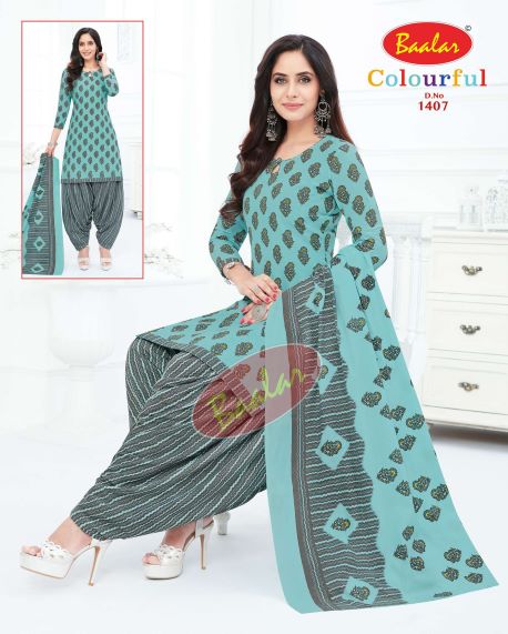 Baalar Colourful Vol-14 Cotton Designer Exclusive Patiyala Dress Material